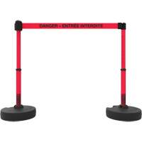 Plus Barrier Post Set, Plastic, 42" H, Red Tape, 15' Tape Length We Share Industrial Supply