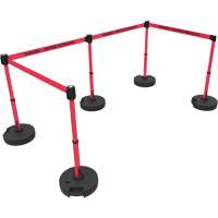 Plus Barrier Post Set, Plastic, 42" H, Red Tape, 15' Tape Length We Share Industrial Supply
