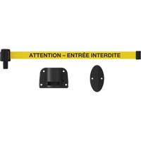 Plus Wall Mount Barrier System, Plastic, Screw Mount, 15', Yellow Tape We Share Industrial Supply