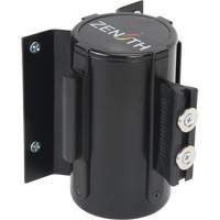 Barri&egrave;re &agrave; fixation murale avec ruban magn&eacute;tique, Acier, Fixation par vis, 7', Ruban Bleu We Share Industrial Supply
