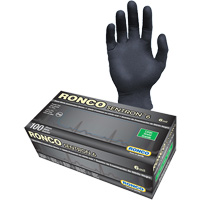Gants d'examen jetables Sentron 6, Grand, Nitrile, 6 mils, Sans poudre, Noir, Classe 2 We Share Industrial Supply