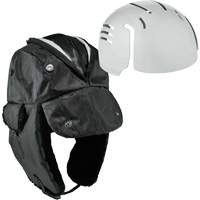 Chapeau de trappeur avec fermeture &agrave; glissi&egrave;re et casque antichoc &agrave; ins&eacute;rer N-Ferno, Doublure en Polyur&eacute;thane/Satin, Moyen/Petit, Noir We Share Industrial Supply