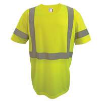 Chemise de s&eacute;curit&eacute; &agrave; manches courtes, Polyester, 2T-Grand, Jaune lime haute visibilit&eacute; We Share Industrial Supply
