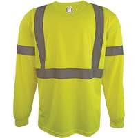 Chemise de s&eacute;curit&eacute; &agrave; manches longues, Polyester, 2T-Grand, Jaune lime haute visibilit&eacute; We Share Industrial Supply