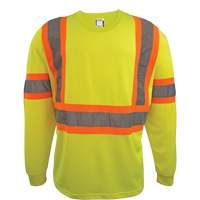Chemise de s&eacute;curit&eacute; &agrave; manches longues, Polyester, 2T-Grand, Jaune lime haute visibilit&eacute; We Share Industrial Supply