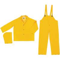 Ensemble imperm&eacute;able de s&eacute;rie classique, Polyester/PVC, Grand, Jaune We Share Industrial Supply