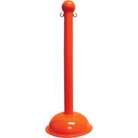 Poteau pour service intense, Hauteur de 40", Orange We Share Industrial Supply