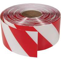 Ruban de marquage tr&egrave;s r&eacute;sistant pour plancher ArmorStripe, 4" x 100', PVC, Rouge et blanc We Share Industrial Supply