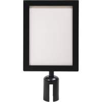 Sign Frame for Crowd Control Post, Black We Share Industrial Supply