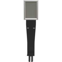 Sign & Dispenser Holder for Crowd Control Post, Black We Share Industrial Supply