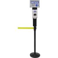 Sign & Dispenser Holder for Crowd Control Post, Black We Share Industrial Supply