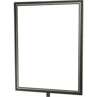 Heavy-Duty Vertical Sign Holder for Classic Posts, Satin Chrome We Share Industrial Supply