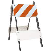 Barricade prismatique, Repliable, 24" lo x 45" h, Orange/Blanc We Share Industrial Supply