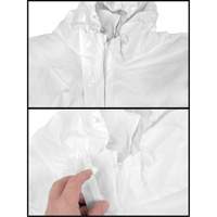 Premium Hooded Coveralls, 3X-Large, White, Microporous We Share Industrial Supply