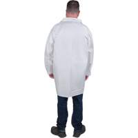 Protective Lab Coat, Microporous, White, Medium We Share Industrial Supply