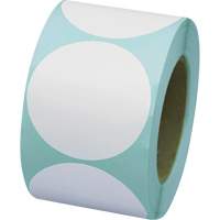 Pastilles de marquage color&eacute;es, Cercle, 3" lo x 3" la, Blanc, Vinyle We Share Industrial Supply