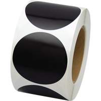 Pastilles de marquage color&eacute;es, Cercle, 3" lo x 3" la, Noir, Vinyle We Share Industrial Supply