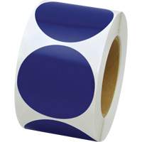 Pastilles de marquage color&eacute;es, Cercle, 3" lo x 3" la, Bleu, Vinyle We Share Industrial Supply