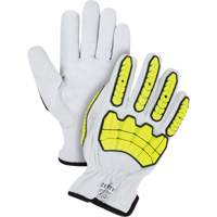Impact & Cut Resistant Gloves, 2X-Large, Goatskin Palm, Driver Cuff We Share Industrial Supply
