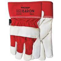 Red Baron Fitter's Gloves, Large, Grain Cowhide Palm, Sherpa Inner Lining We Share Industrial Supply
