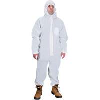 Hooded Coveralls, Medium, White, SMS We Share Industrial Supply