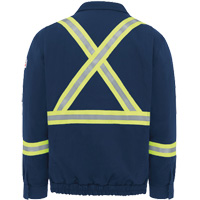 Blouson aviateur doubl&eacute; pour hommes avec garniture r&eacute;fl&eacute;chissante, Petit, Bleu marin, 29 cal/cm² We Share Industrial Supply