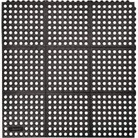 Tapis antifatigue &agrave; imbrication Cushion-Ease 550, &agrave; fentes, 3' x 3' x 3/4", Noir, Caoutchouc We Share Industrial Supply