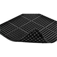 Tapis antifatigue &agrave; imbrication Cushion-Ease 550, &agrave; fentes, 3' x 3' x 3/4", Noir, Caoutchouc We Share Industrial Supply