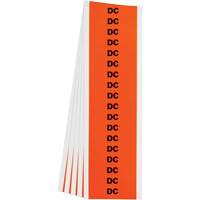 &eacute;tiquette de tension pour conduit  DC , 1/2" x 2-1/4", &eacute;toffe/Vinyle, Anglais We Share Industrial Supply