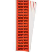 &eacute;tiquette de tension pour conduit  Emergency Service , 1/2" x 2-1/4", &eacute;toffe/Vinyle, Anglais We Share Industrial Supply
