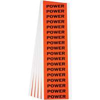 &eacute;tiquette de tension pour conduit  Power , 1/2" x 2-1/4", &eacute;toffe/Vinyle, Anglais We Share Industrial Supply