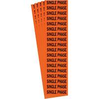 &eacute;tiquette de tension pour conduit  Single Phase , 1/2" x 2-1/4", &eacute;toffe/Vinyle, Anglais We Share Industrial Supply