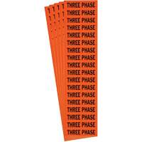 &eacute;tiquette de tension pour conduit  Three Phase , 1/2" x 2-1/4", &eacute;toffe/Vinyle, Anglais We Share Industrial Supply