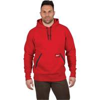 Heavy-Duty Pullover Hoodie, Men's, Small, Red We Share Industrial Supply