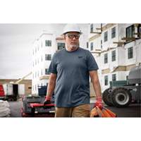 Hybrid Work Tee Shirt, Men's, Small, Blue We Share Industrial Supply