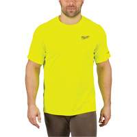 Workskin Lightweight High Visibility Shirt, Men's, Small, Yellow We Share Industrial Supply