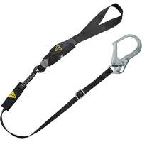 V-Series Utility Energy Absorbing Lanyard, 6', Rebar Hook Center, Snap Hook Leg Ends, Nylon We Share Industrial Supply