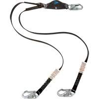 Anti-Corrosion Energy Absorbing Lanyard, 6', Snap Hook Center, Snap Hook Leg Ends, Polyester We Share Industrial Supply