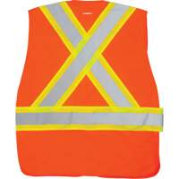 Veste d'arpenteur haute visibilit&eacute; conforme &agrave; la CSA, Orange haute visibilit&eacute;, Grand, Polyester We Share Industrial Supply