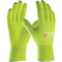 Gants sans coutures haute visibilit&eacute; ATG MaxiFlex Ultimate, Grand, R&ecirc;vetement Nitrile, Calibre 15, Enveloppe en Nylon/&eacute;lasthanne We Share Industrial Supply