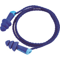 Bouchons d'oreilles r&eacute;utilisables et d&eacute;tectables Alphas, Avec cordon, Taille unique, Vrac - Sac en poly, NRR dB 27 We Share Industrial Supply