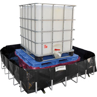 Ultra-IBC Berm&reg; Spill Berm, 400 US gal. Capacity, 6' W x 6' L x 18" H, L-Bracket We Share Industrial Supply
