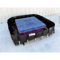 Ultra-IBC Berm&reg; Spill Berm, 400 US gal. Capacity, 6' W x 6' L x 18" H, L-Bracket We Share Industrial Supply