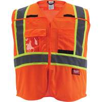 Veste de s&eacute;curit&eacute; pour signaleur, Orange haute visibilit&eacute;, Moyen/Petit We Share Industrial Supply