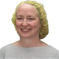 Bouffant Caps, Polypropylene, 21", Yellow We Share Industrial Supply