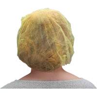 Bouffant Caps, Polypropylene, 21", Yellow We Share Industrial Supply