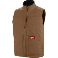 Heavy-Duty Sherpa-Lined Vest, Men's, Small, Brown We Share Industrial Supply
