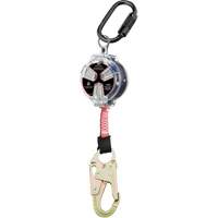 Cordage de s&eacute;curit&eacute; autor&eacute;tractable avec petit mousqueton Dynamic, 6', Polyester, Pivotant We Share Industrial Supply