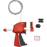 Verrou de c&acirc;ble &agrave; pince rouge, Longueur de 8' We Share Industrial Supply
