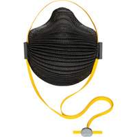 AirWave M Series Black Disposable Masks with SmartStrap&reg; & Full Foam Flange, N95, NIOSH Certified, Medium/Large We Share Industrial Supply